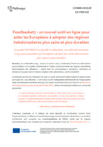 Foodbasket7 : un nouvel outil en ligne pour aider les Européens à adopter des régimes hebdomadaires plus sains et plus durables
